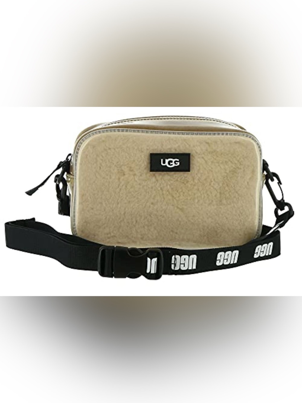 UGG Janey II Clear Crossbody Bag with Black Logo Strap